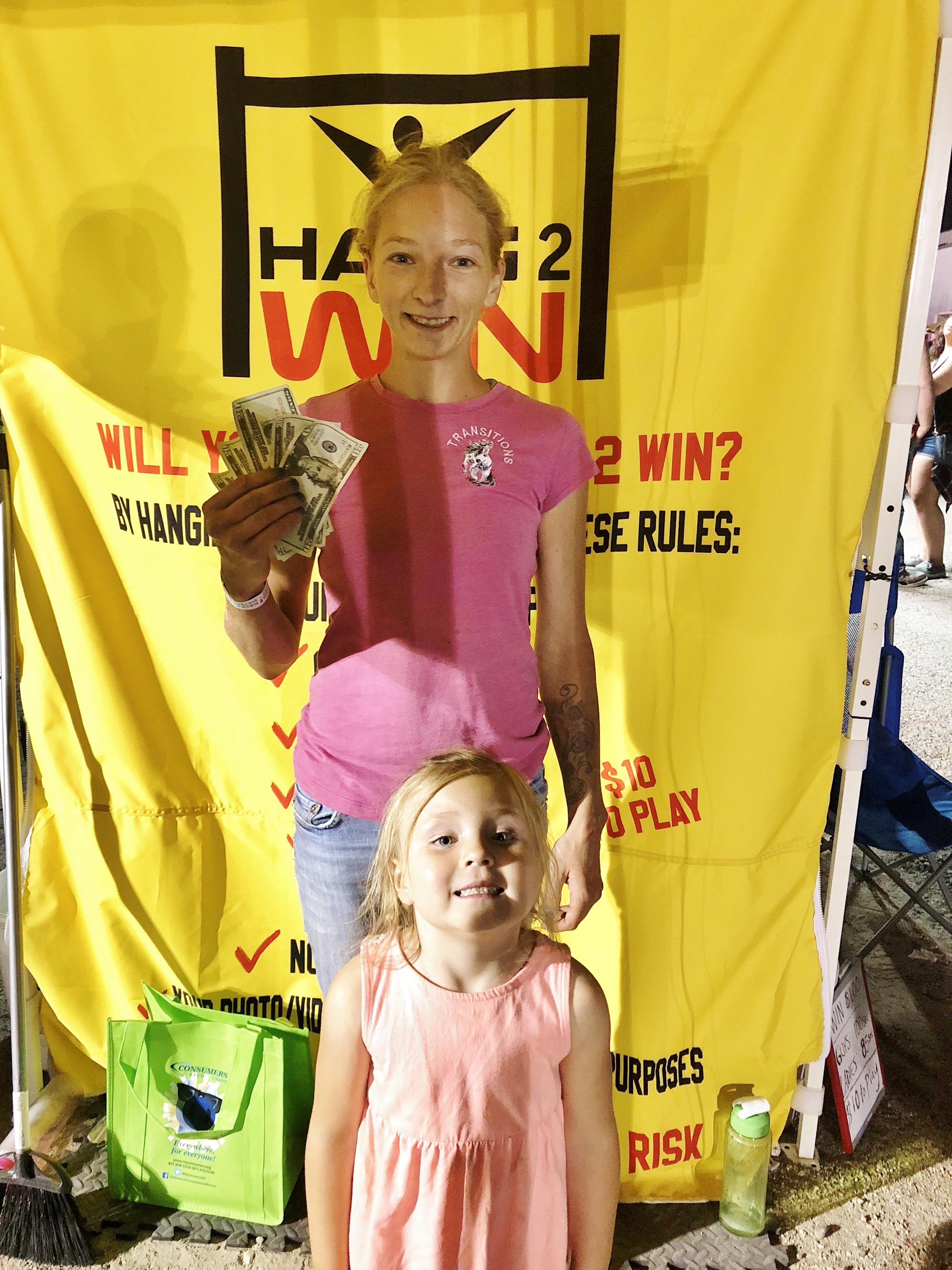 Hang Challenge participant at a Hang2Win event