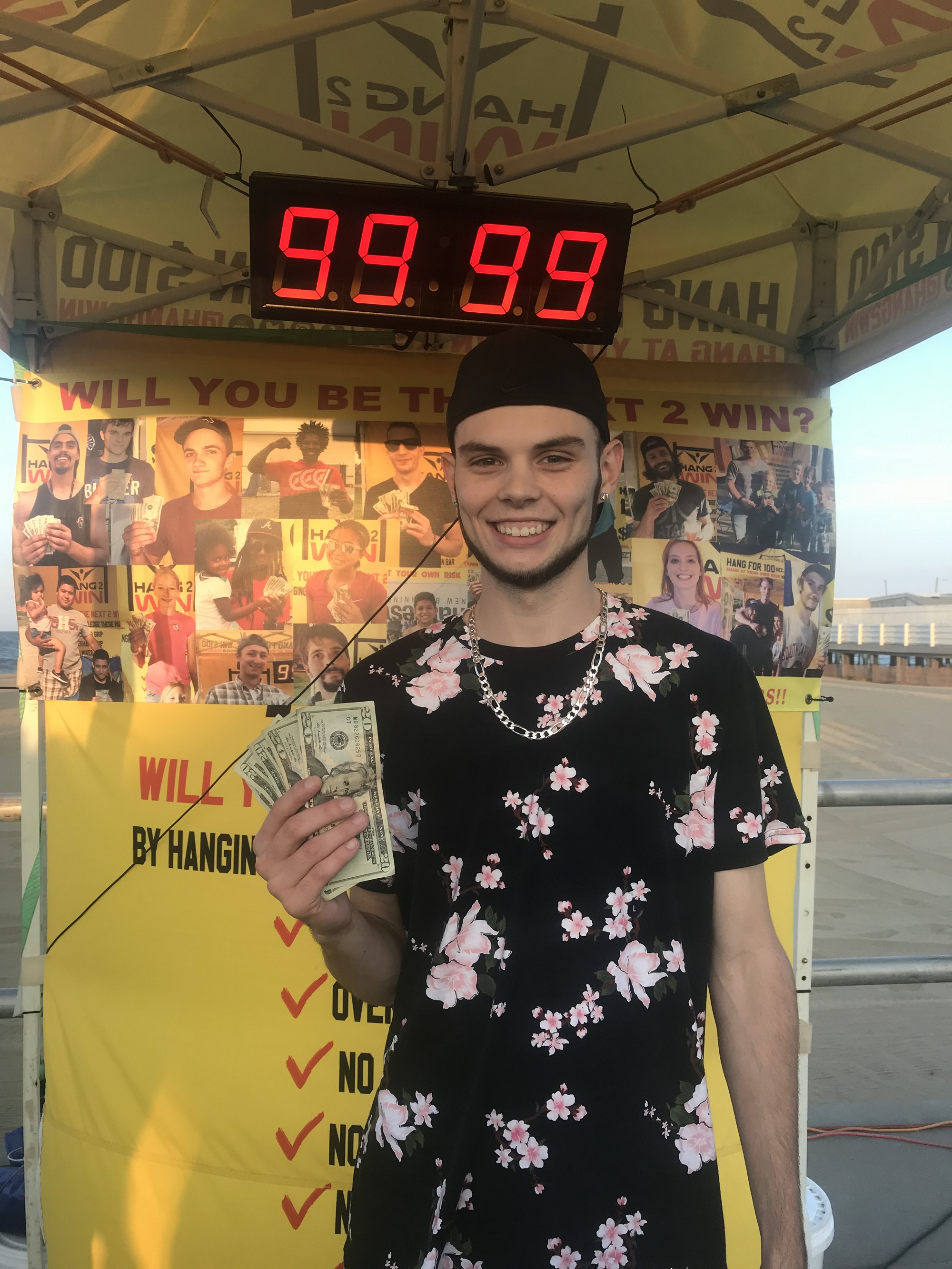 Hang Challenge participant at a Hang2Win event