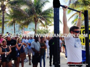 Hang Challenge participant at a Hang2Win event