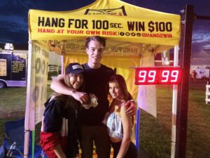 Hang Challenge participant at a Hang2Win event