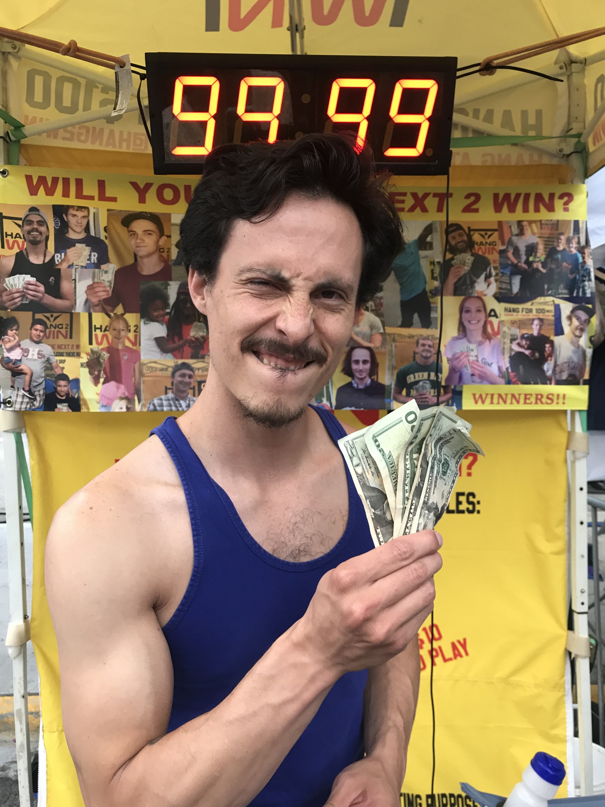 Hang Challenge participant at a Hang2Win event