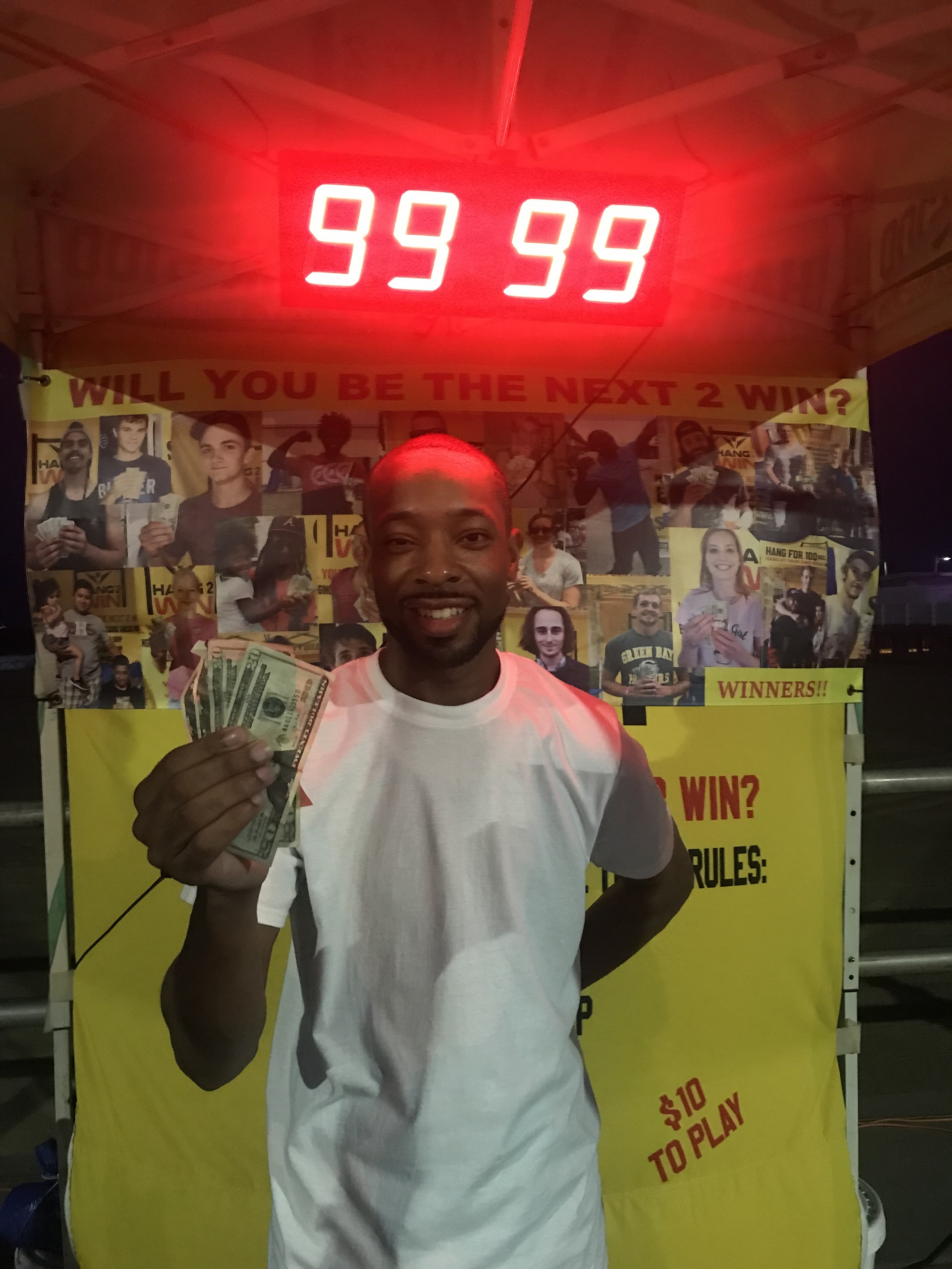 Hang Challenge participant at a Hang2Win event